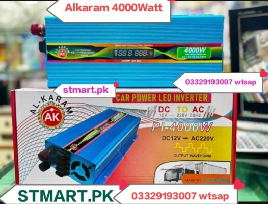 Alkaram Inverter 4000 Watt 4000w 4kw 12v ac DC Price In Pakistan Solar inverter for Ac fridge freezer fan Shamsi pure sinewave Karachi