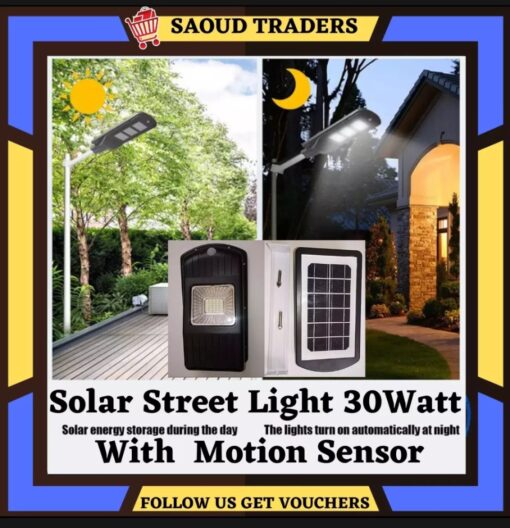 Original Solar Street Light With Battery Power Bank Solar Powered With Led Light Motion Sensor For Street Gate Pool Light Lawn Outdoor Flood Light 30W Cast Light Cob