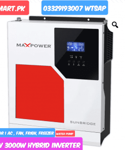 Maxpower Solar Inverter Sunbridge 3KW 3Kva 3.5kw 3000watt Mppt Hybrid Price in Pakistan Stmart New Latest Model Ups For Home Office Iron Fridge Water Pump Karachi Lahore Islamabad