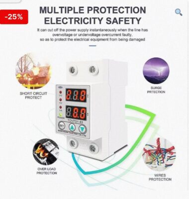 Adjustable Voltage & Ampere Over And Under Protector Relay