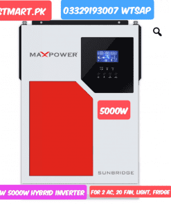 Maxpower 5KW 5KVA 6000 Suntronic 5000W Hybrid Mppt Inverter Price In Pakistan Stmart Ups Latest Model For AC Fridge Fan Freezer TV LED Home Office Light Water Pump Karachi Lahore Islamabad Peshawar Multan Faisalabad Quetta Gilgit Chitral Rawalpindi Mardan Nowshera Gilgit Chitral Skardu Murree Quetta Charsdda Muzafarabad Azad Kashmir Gujranwala Gujrat Larkana Sibbi Nawabshah Sukkar Gotki Deharki Mingora