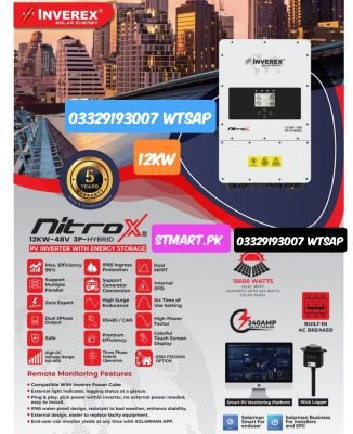 inverex SOLAR inverter hybrid 12kw 12kva price in Pakistan