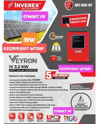 inverex solar inverter veyron 3kw 3.2kva price in Pakistan n