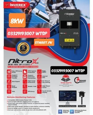 inverex solar inverter Nitrox 8kw 8kva price in Pakistan new