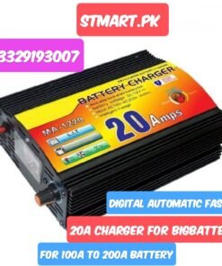 20A Battery Charger Automatic Digital Fast Car Digital Battery Charger 20Ampere  Price in Pakistan  Millat Microtech For Daewoo Osaka Tubelor Tubeless AGs Phoenix Dry Maintaince Free Battery Price in Pakistan Heavy Battery Bike Motorcycle Available At Lahore Islamabad Peshawar Multan Karachi Lahore Multan Sindh Sukkar Hyderabad Mardan Swat Hango Faisalabad Rawalpindi
