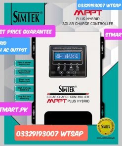 Simtek Hybrid Mppt Solar Charge Controller with Touch Screen Display 100Amp 100 ampere Price In Pakistan 12V 24V