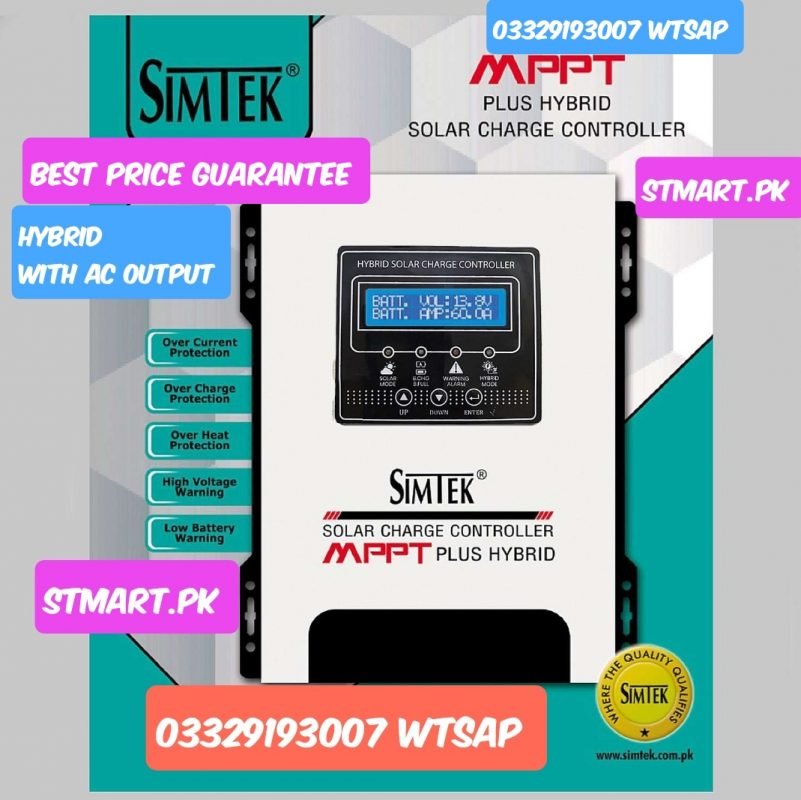Simtek solar mppt charge controller 100a 100amp hybrid Price in Pakistan