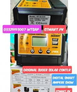 Suoer Souer Solar Charge Controller 20A 20 Ampere Digital Price In Pakistan Mppt Pwm 12V 24V Shamsi 12Volt Original Controller Big Solar Karachi Lahore Islamabad