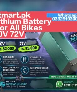Electric e bike lithium battery 60v 72v price in Pakistan stmart